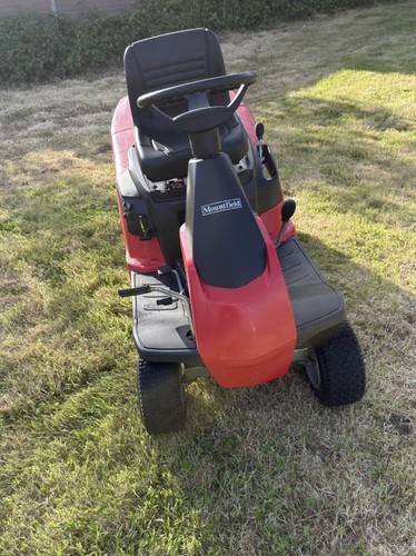 Ride lawn mower - on,